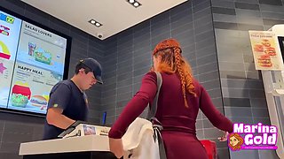 Redheads Bukkake Cumwalk to McDonalds