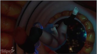 Zero gravity pleasure with a curvaceous temptress