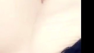 Glamour babe with big boobs masturbates in lingerie