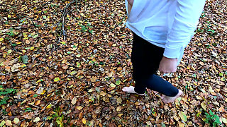 Topless and Barefeet Tit Punishment in the Woods