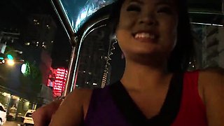Petite Thai teen bargirl pickup and fuck
