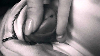 Risky public handjob