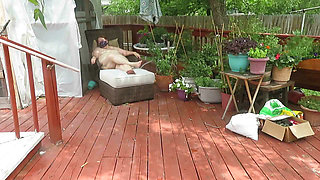 Water hose fun times nude outside BBW Nurse VickiB looper