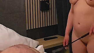 Warming up with Cane, Paddle, Crop for My Slave Fan