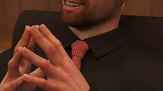 The East Block: Boss His Buddy and His Employees Foursome Sex in the Office Ended with Huge Cum Explosion - Episode 42