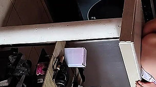 He Records Her and Watches Her Have Sex in the Kitchen with the Stepmother