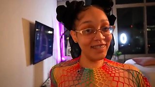 Interracial hardcore lesbian action with pornstar