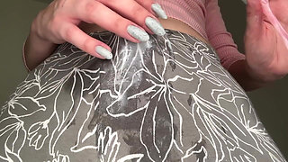 Stepmother Cumming in Condom While Stepson Watching in Office