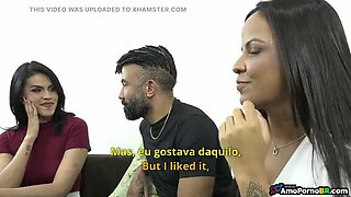 My Husband Watched Me Take a Big Cock Threesome with Our Friend - Rough Anal & DP with Brazilian Wife