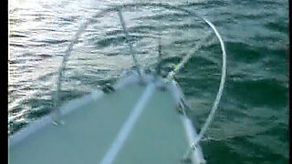 Smoking Hot Chick Gets Double Penetrated on the Boat