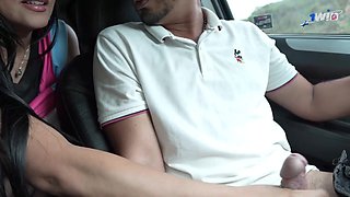 Flirtatious preggo hot video