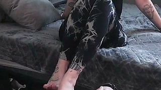 Edged with Her Feet