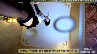 Secretary's Office Golden Punishment: Pissing Straight Into Clerk's Thirsty Mouth