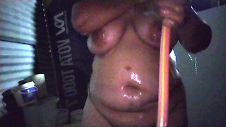 Delicious Girl in the Shower Caresses Her Tits and Pussy While Bathing That Rich Body