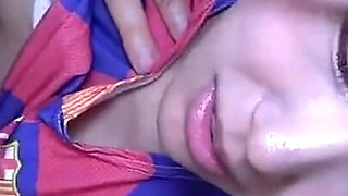 Former Cheerleader Cowgirl Grip. Tight Ride Ends with Faceshot and Creampie