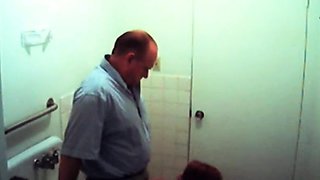 Filthy office whore sucks boss