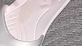 My Cuckold Slave Cum on My Slipper