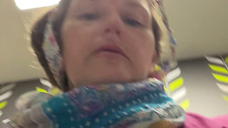 Hot Mess MILF & a Close up View of Her Beautiful Pissing Pussy After Doing the Desperate Toilet Dance!