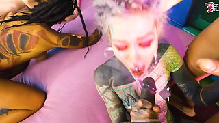 Fucking orgy with big gapes, atm and dual fuck-hole masturbating