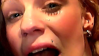 Ggg John Thompson - Tattooed Babe Swallows Cum and Gets Pounded Hard