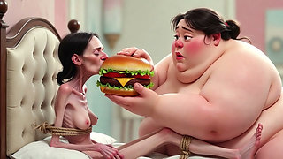 Extremely Skinny Vs Massive SSBBW Feeding Session