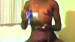 An amateur ebony couple sucking and fucking