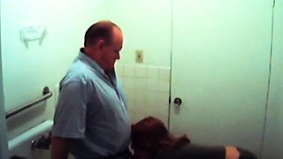 Filthy office whore sucks boss