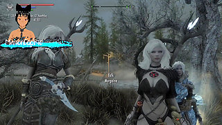 Skyrim B and L Mod - Walking Down the Road and Meeting a Hot Elf