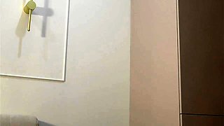 Amateur teen babe with big boobs sucks dick on webcam