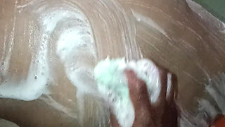 Aunty Showing Bathroom