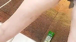 Russian Sexy MILF Sticks a Toy in Her Hairy Ass and Foam in - Ginnagg