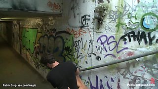 Hottie bum European bitch public shagged