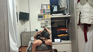 MILF Takes Cock in Her Mouth Upside Down, POV