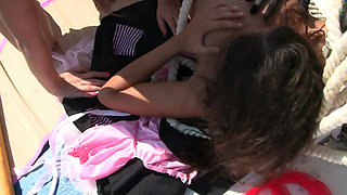 Three Stepsisters Have Lesbian Sex on a Boat