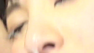 Asian Slut Gangbanged Hard and Covered in Cum