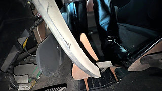 Black Leather Outfit Hard Revving in Lanos POV