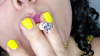 Eddie Queens Ft. Babyluna939 - Princess Belle Smoking Fetish, Smoke Blowjob and Facial Finish Part 2