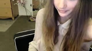 Emo teen on solo webcam masturbation