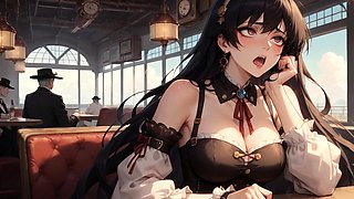 A sloppy hardcore maid takes a steampunk juices bath for