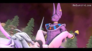 Archived - Beerus and Android twenty one in an animated encounter
