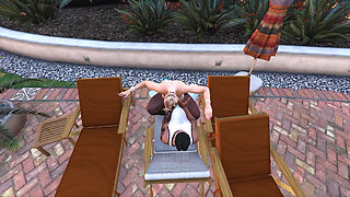 GTA 5 Franklin and Amanda - Caught Staring from the Balcony (Part 1)