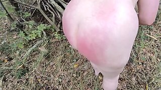 Bouncy Tits Outdoor BDSM: Public Nudity & Spanking Punishment Session