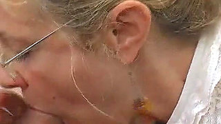 Mature Blonde Dominates with Facesitting and Outdoor Oral Pleasure
