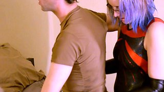 Redhead feet fetish babe sixty nines his cock with a footjob