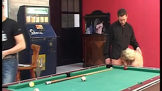 Blonde Slut From Germany Got Hardore Fucked on Pool Table