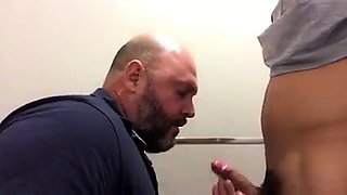 Bear and Twink in a Bathroom Stall