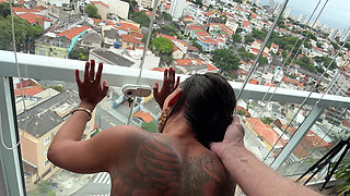 First Time Anal - Petite Tattoed Latina MILF Starts Blowjob Then Gets Rough POV Doggy Fuck