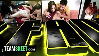 Sofie Marie & Lulu Chu Interracial Hard Fuck With Big Cock