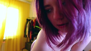 Curly Blonde Teen Records Solo Dildo Masturbation More at
