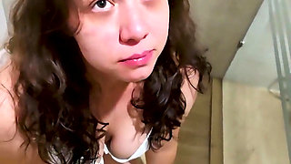 Little Slut Peed on Through Her Lacy Lingerie Before Getting Fucked